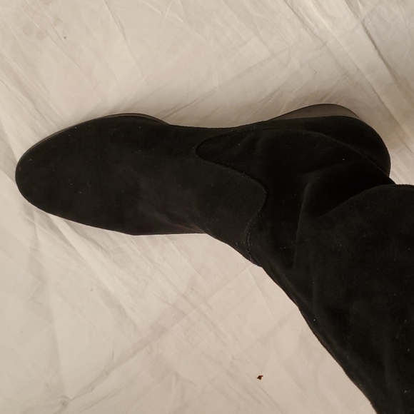 Zara woman's black knee high suade boots size 10 - Picture 9 of 15